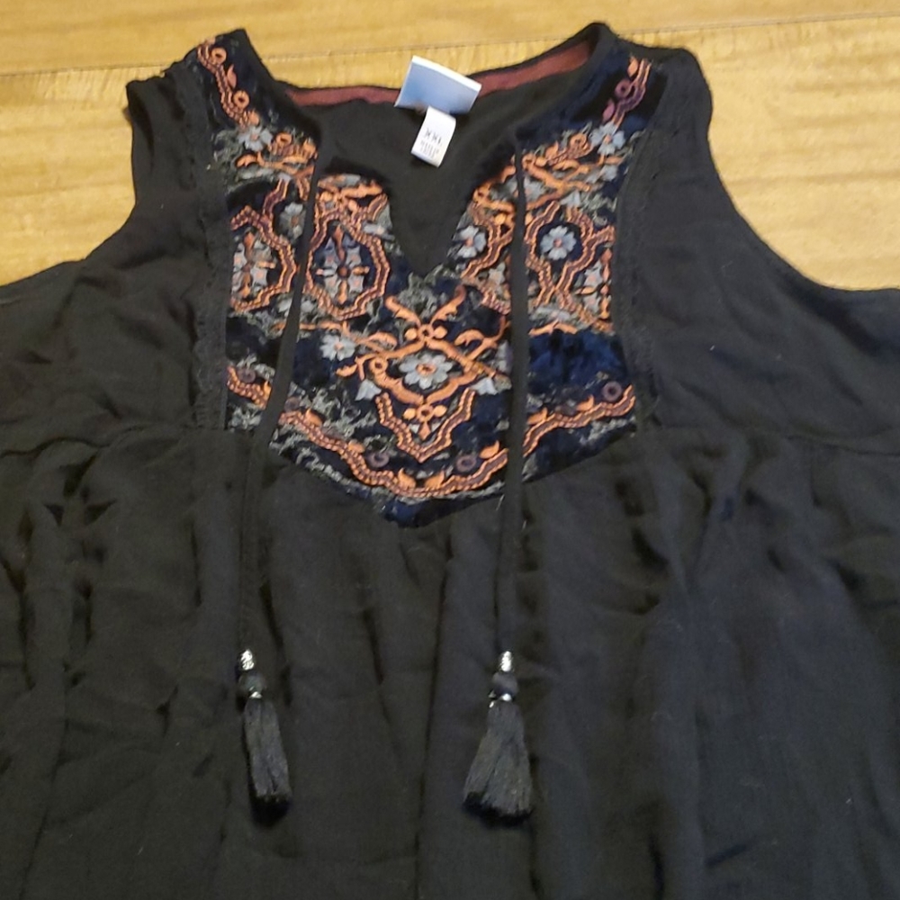 Plus size velvet style in front patchwork